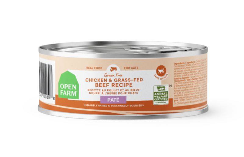 Load image into Gallery viewer, Open Farm Cat Harvest Chicken & Beef Pâté Can