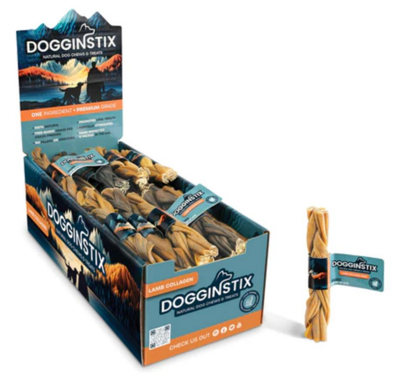 Load image into Gallery viewer, Dogginstix Braided Lamb Collagen