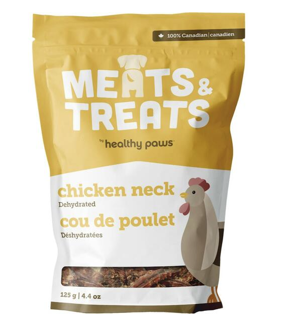 Load image into Gallery viewer, Healthy Paws Dehydrated Chicken Necks 125g