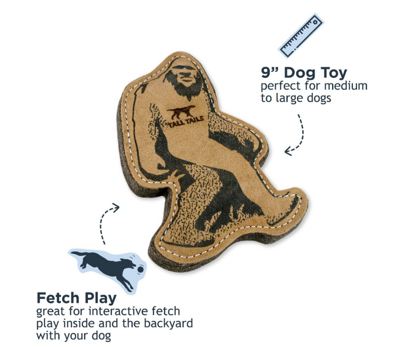 Load image into Gallery viewer, Tall Tails 9" Natural Leather & Wool Big Jr. Toy