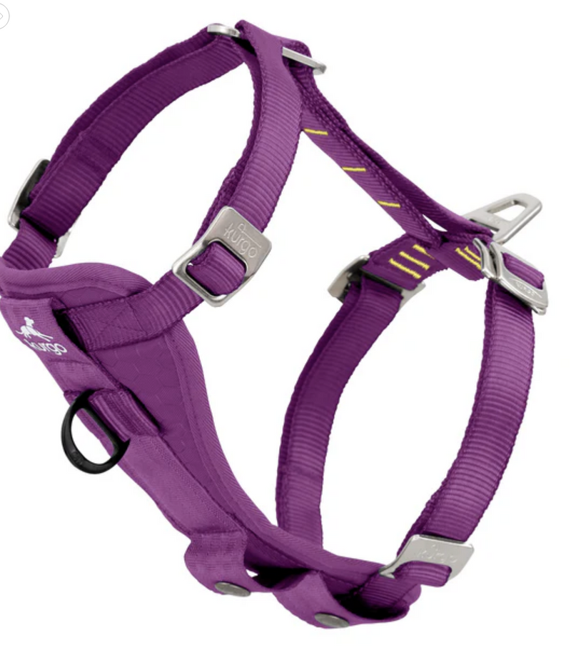 Load image into Gallery viewer, Kurgo Enhanced Strength Tru-Fit Dog Car Harness Purple