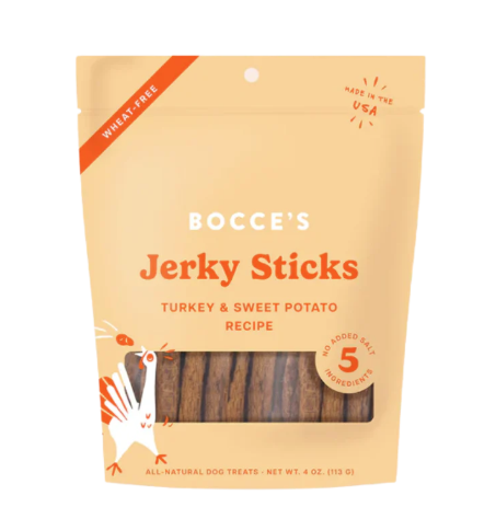 Load image into Gallery viewer, Bocce's Bakery Dog Jerky Sticks Turkey Grazers 4oz - Discover Dogs