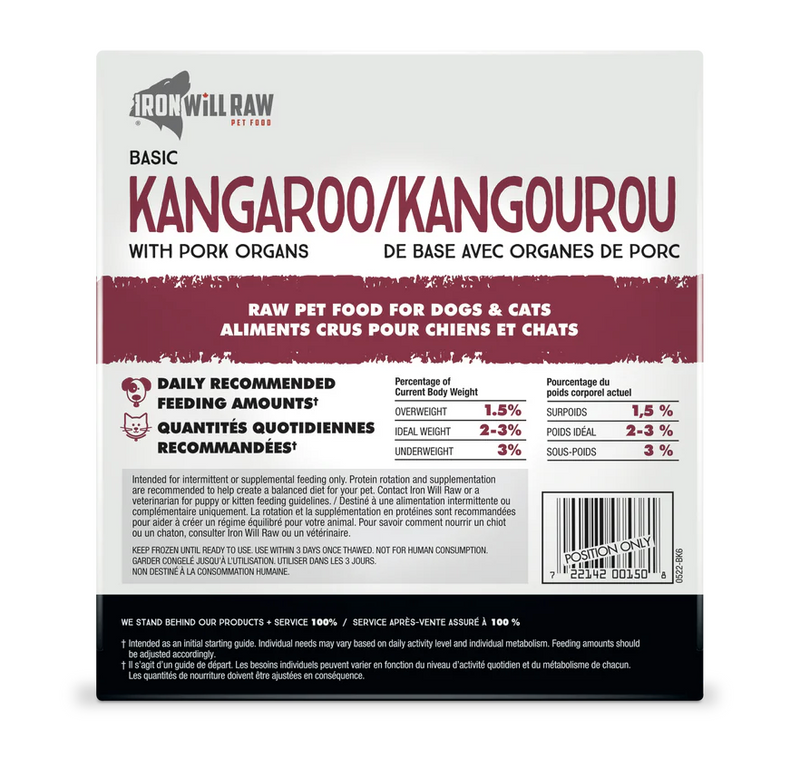 Load image into Gallery viewer, Iron Will Raw Basic Kangaroo 6lb - Discover Dogs