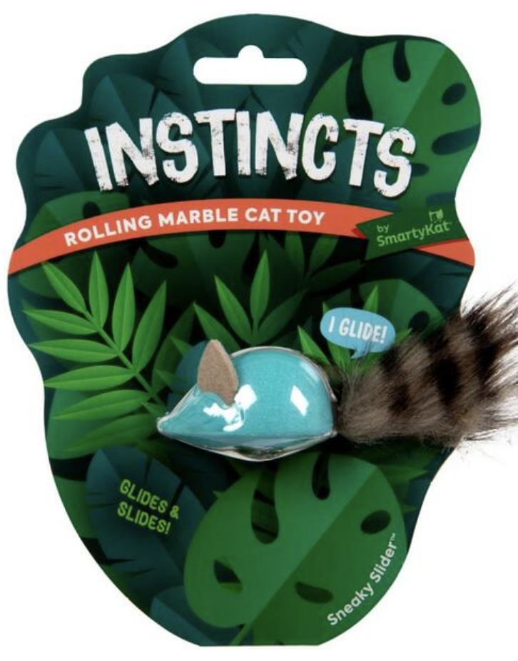 Load image into Gallery viewer, Instincts Rolling Marble Raccoon Cat Toy