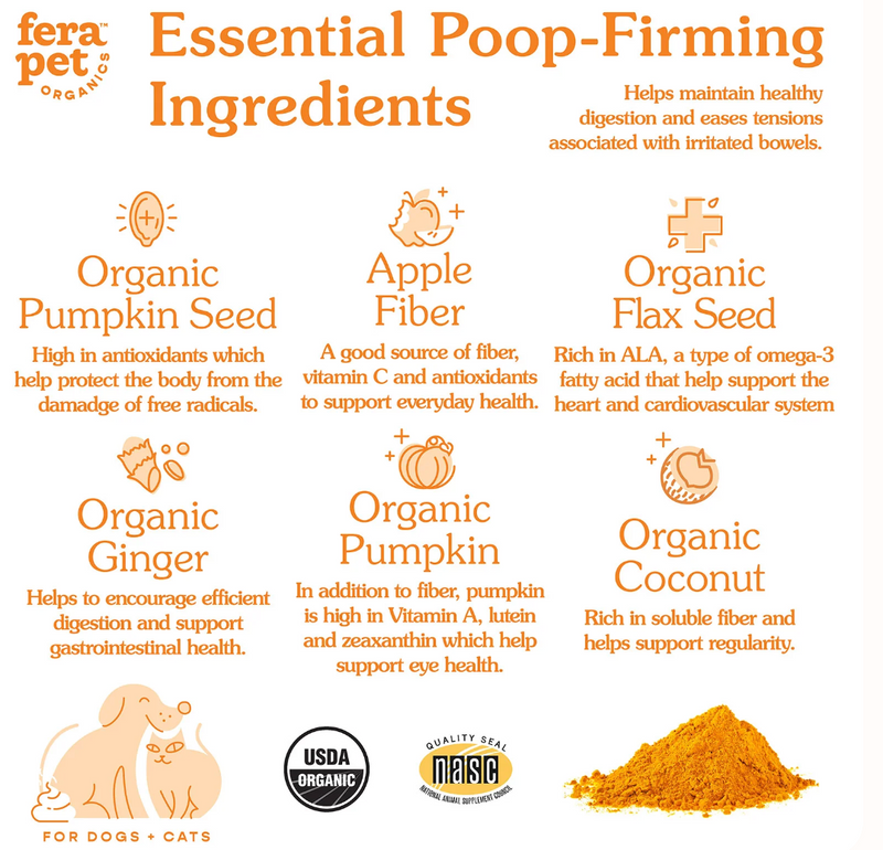 Load image into Gallery viewer, Fera Pet Organics Pumpkin Plus Fiber Support for Dogs & Cats