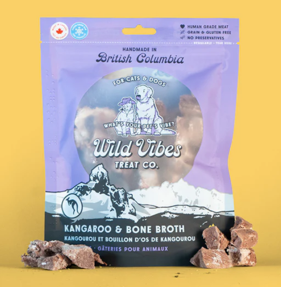 Load image into Gallery viewer, Wild Vibes Kangaroo and Bone Broth Treats 58g