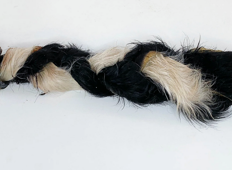 Load image into Gallery viewer, Grand Valley Braided Beef Hide with fur