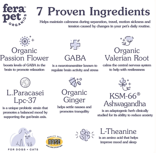 Fera Pet Organics Calming Support for Dogs & Cats