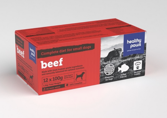 Healthy Paws Complete Dinner Beef 12 x 100g