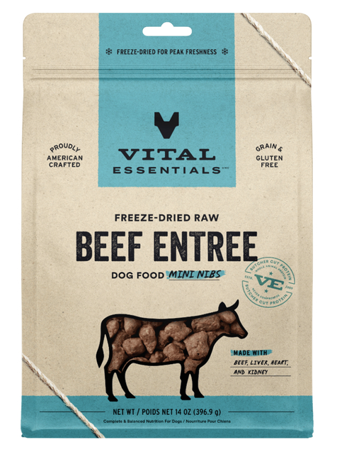 Load image into Gallery viewer, Vital Essentials Freeze Dried Beef Entree Mini Nibs 14 oz