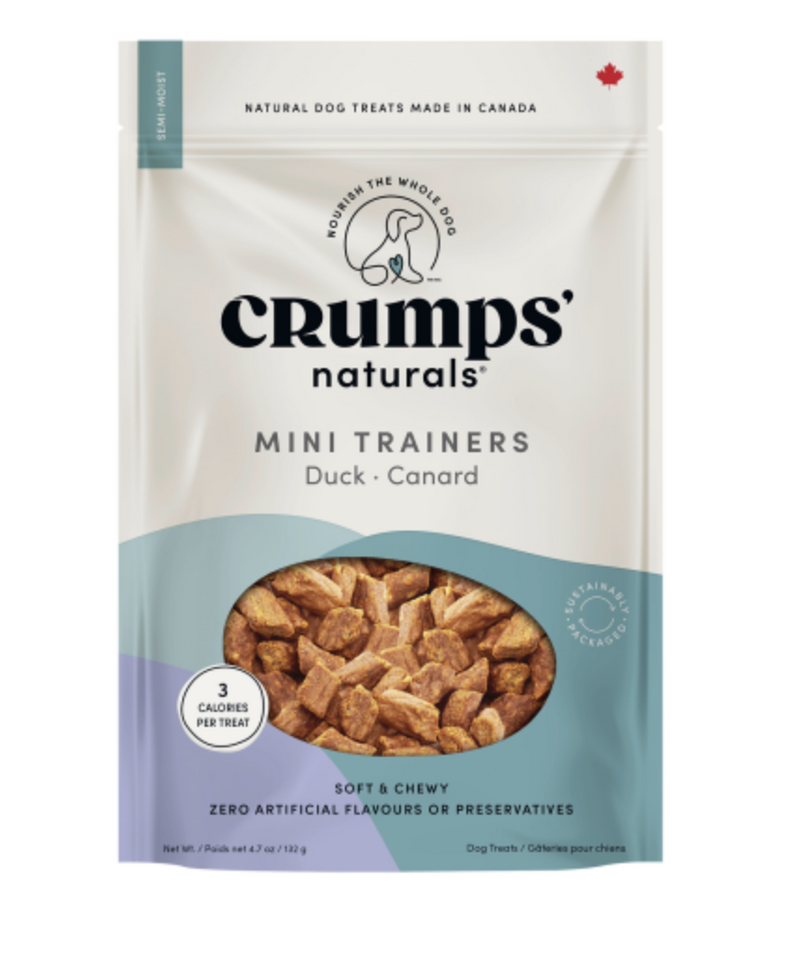 Load image into Gallery viewer, Crumps' Naturals Dog Mini Trainers Semi-Moist Duck 132g