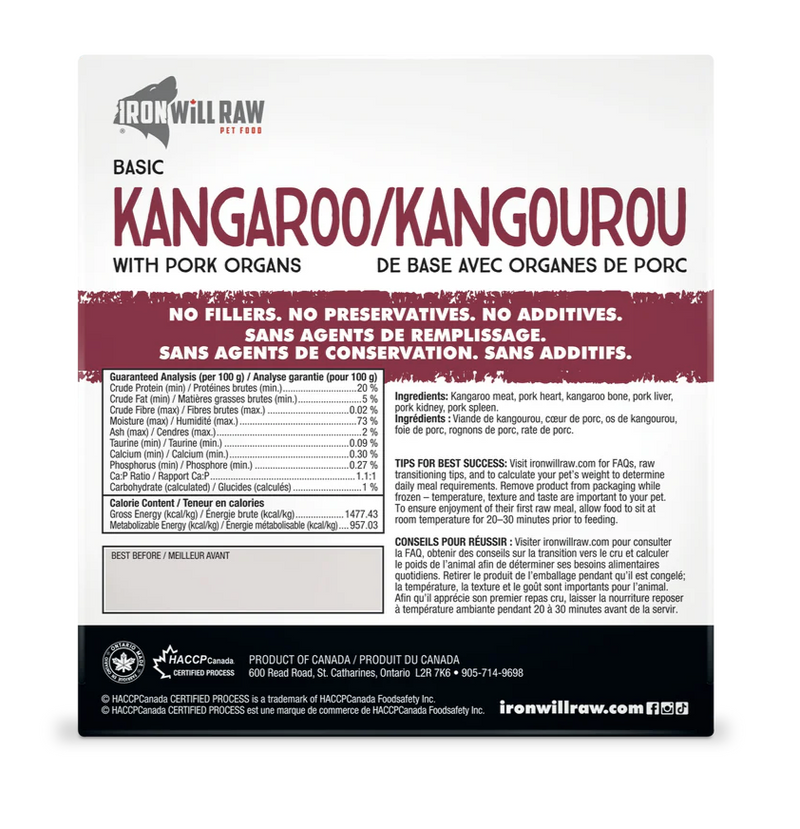 Load image into Gallery viewer, Iron Will Raw Basic Kangaroo 6lb - Discover Dogs