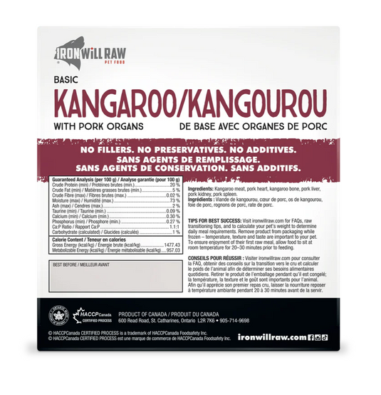 Iron Will Raw Basic Kangaroo 6lb