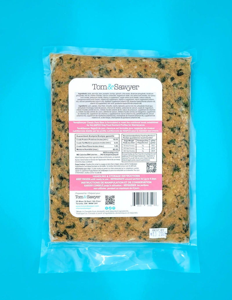 Load image into Gallery viewer, Tom & Sawyer Dog Gently Cooked Classic Pork Stew 454g