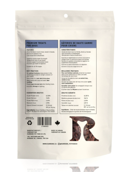 Load image into Gallery viewer, Rawbone Pet Food Co Functional Bison Krisps 55g