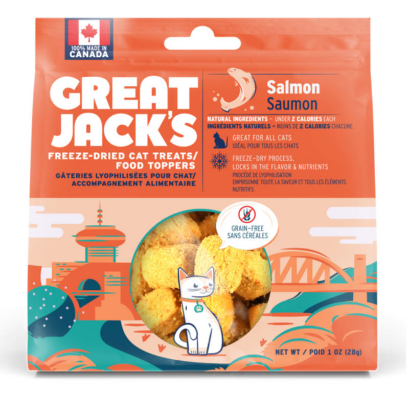 Load image into Gallery viewer, Great Jack's Freeze Dried Salmon Cat Treats