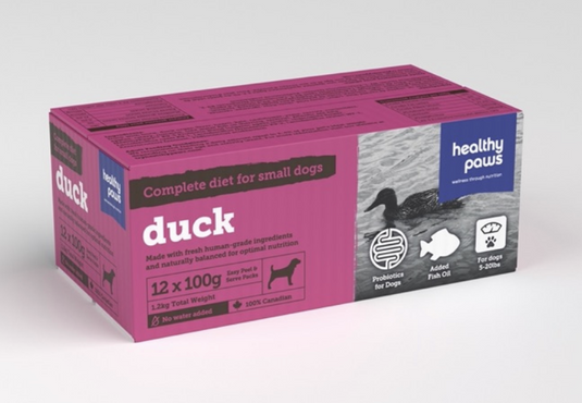 Healthy Paws Complete Dinner Duck 12 x 100g