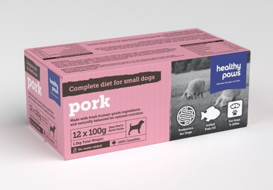 Healthy Paws Complete Dinner Pork 12 x 100g