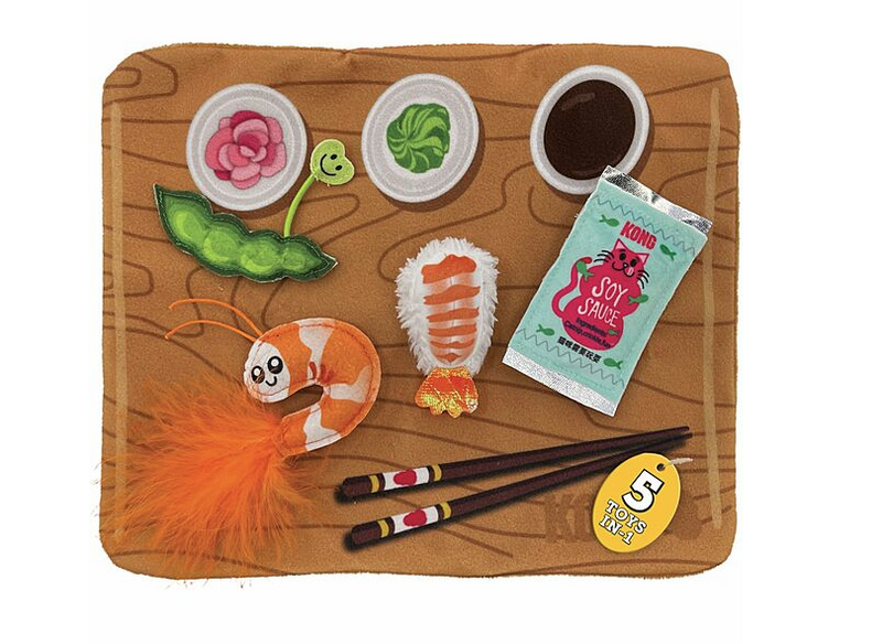 Load image into Gallery viewer, Kong Pull-A-Partz Sushi Cat Toy