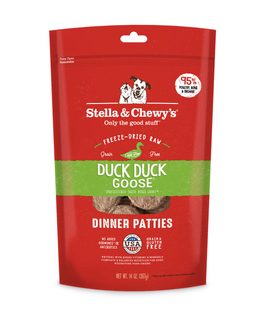 Load image into Gallery viewer, Stella & Chewy's Dog Freeze-Dried Duck Duck Goose Patties 14 oz