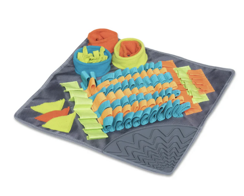 Load image into Gallery viewer, Messy Mutts Square Forage Mat with Suction & Lick Mat 16''