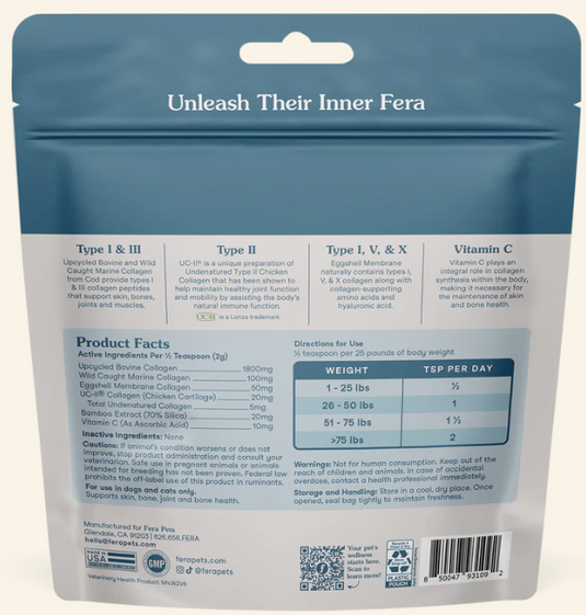 Fera Pet Organics Collagen Plus Topper for Dogs & Cats 120g