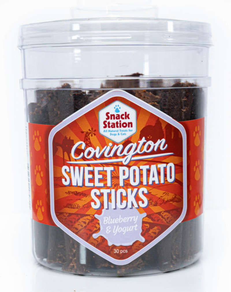 Load image into Gallery viewer, Snack Station Blueberry and Yogurt Sweet Potato Stick