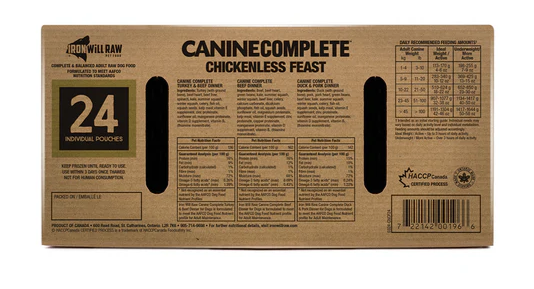 Iron Will Raw Canine Complete Chickenless Feast 24lb