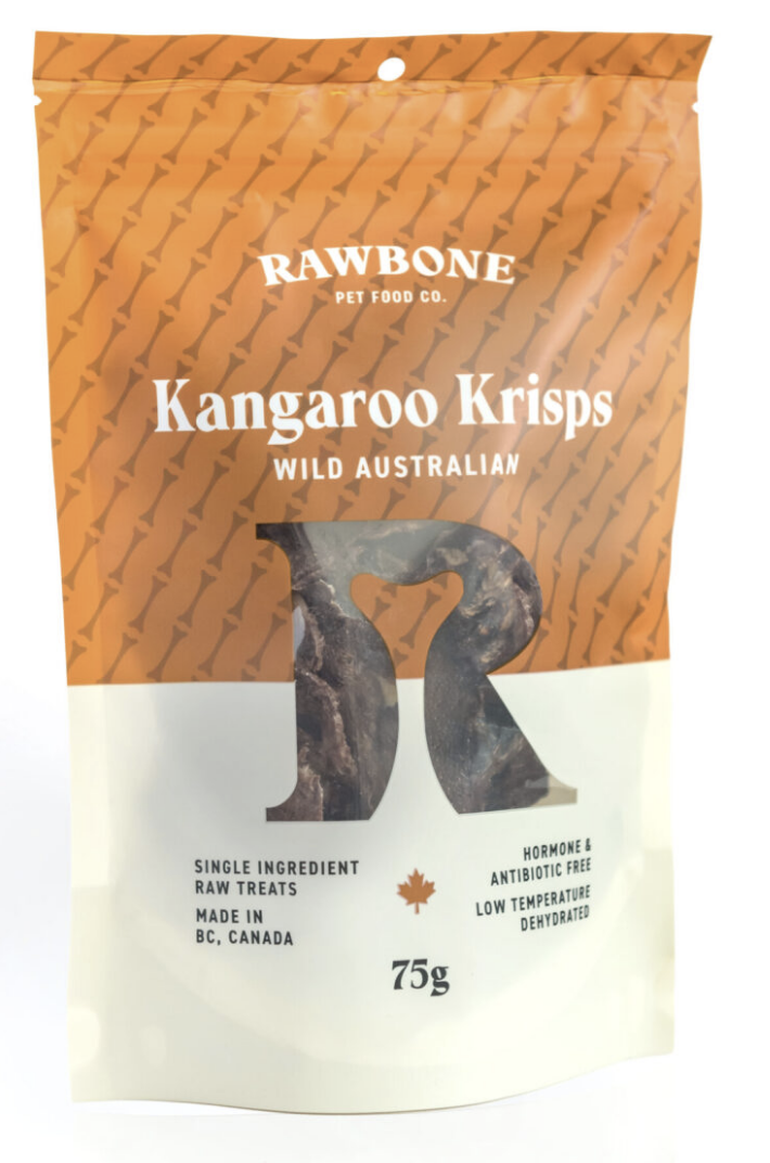 Load image into Gallery viewer, Rawbone Pet Food Co Wild Kangaroo Krisps 75g
