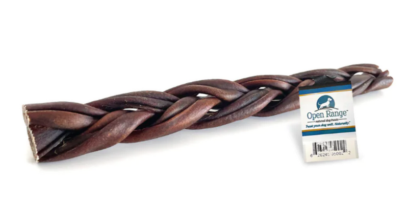 Load image into Gallery viewer, Open Range Water Buffalo Collagen Braided Stick 11-12" - Discover Dogs