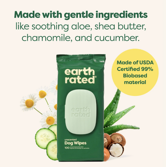 Earth Rated Textured Grooming Wipes 100pk