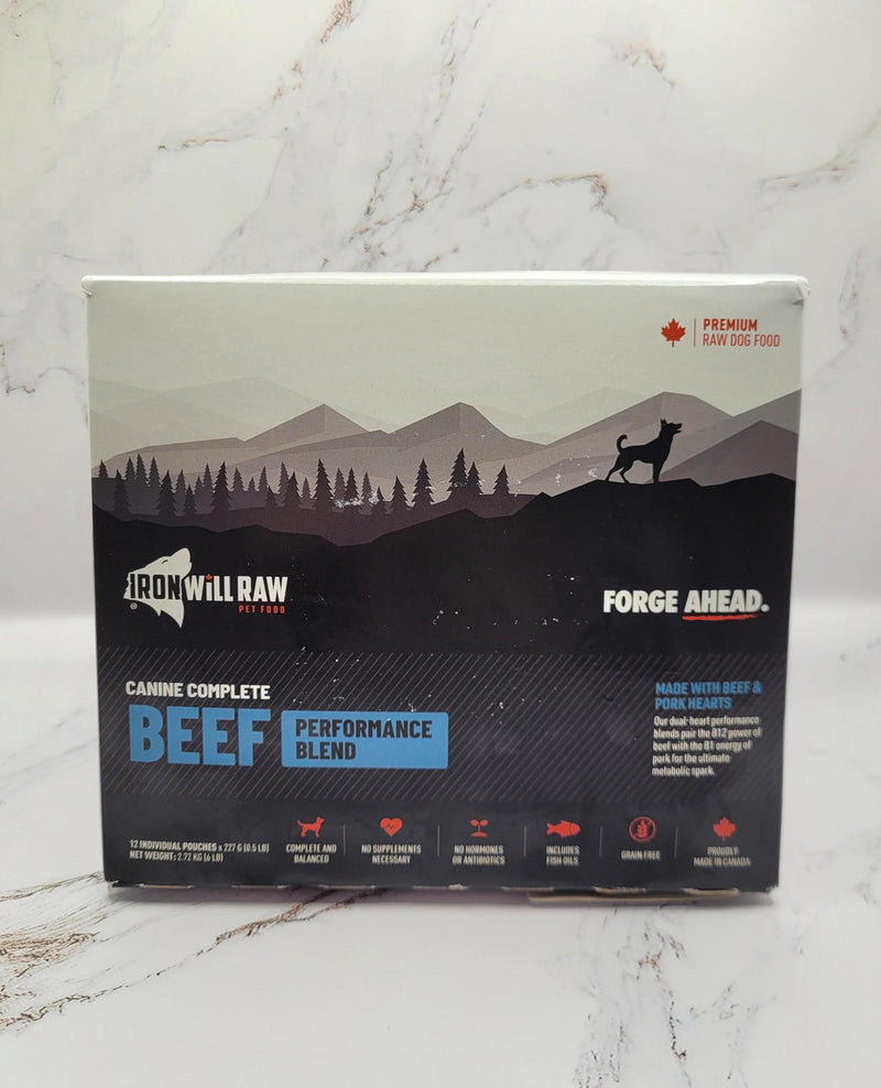 Load image into Gallery viewer, Iron Will Raw Canine Complete Beef Performance Blend 6lb