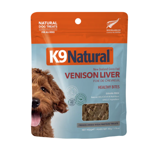 Load image into Gallery viewer, K9 Natural Venison Liver Healthy Bites Treats 50g - Discover Dogs