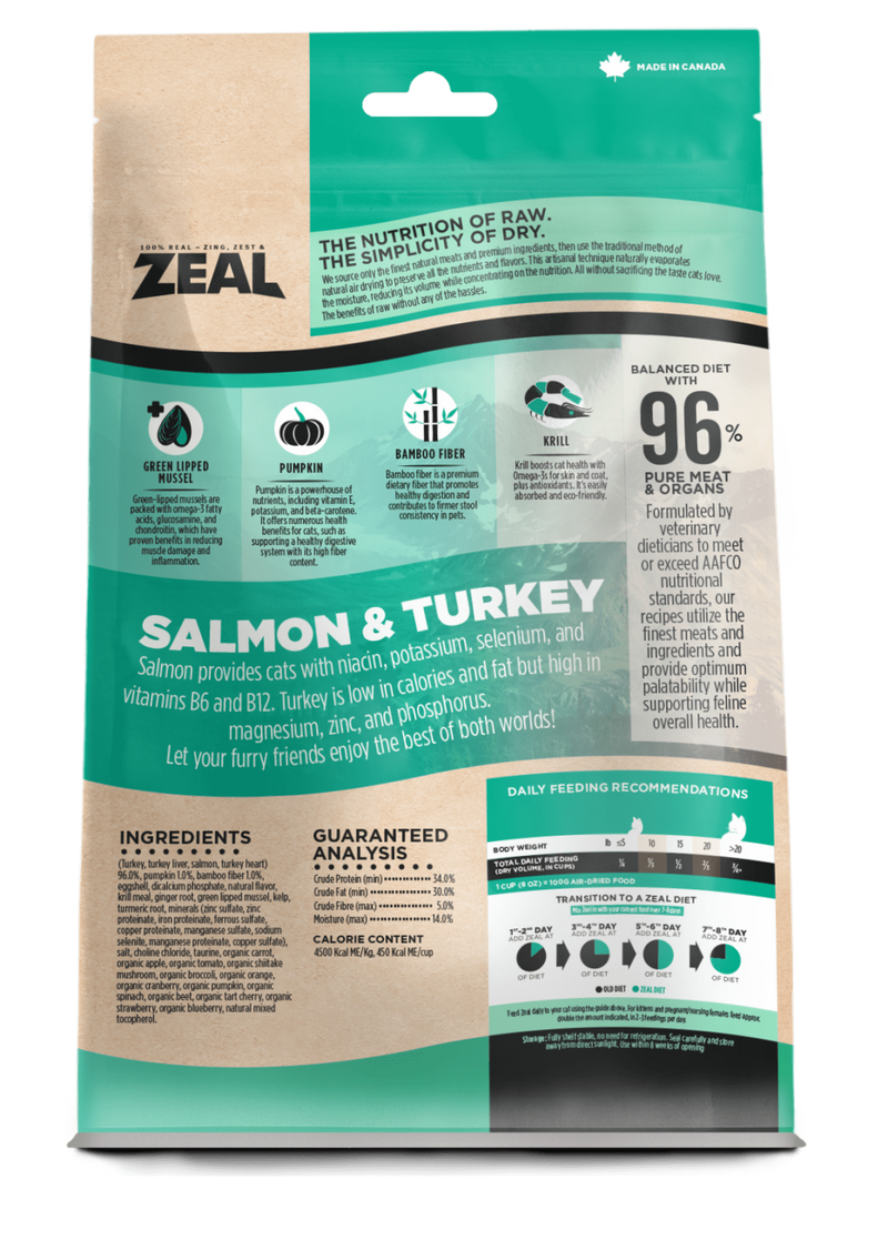 Load image into Gallery viewer, Zeal Cat Air Dried Salmon and Turkey
