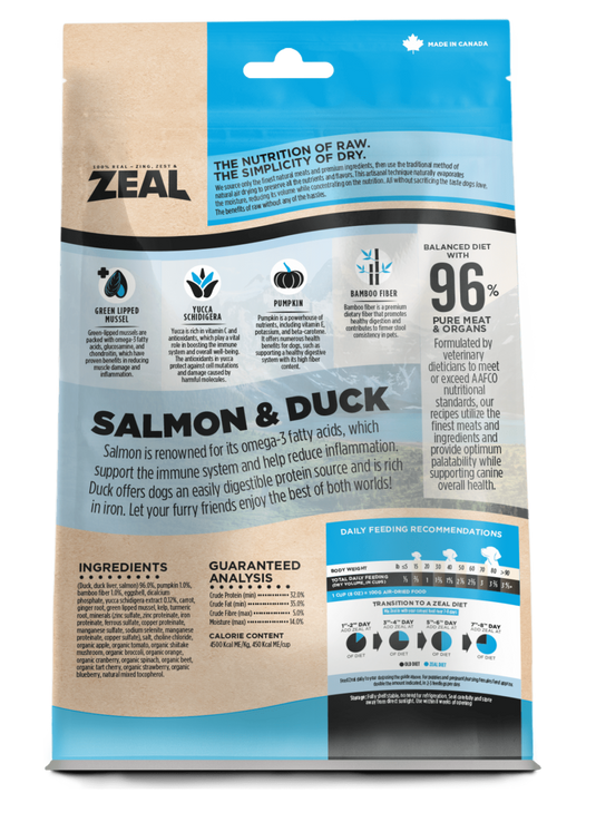 Zeal Air Dried Salmon and Duck