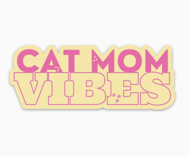 Load image into Gallery viewer, Monty's Cat Mom Vibes Vinyl Sticker