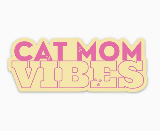 Monty's Cat Mom Vibes Vinyl Sticker