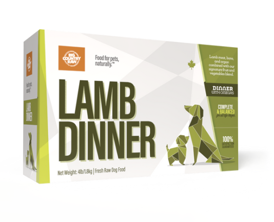 Load image into Gallery viewer, Big Country Raw Lamb Dinner 4lb - Discover Dogs
