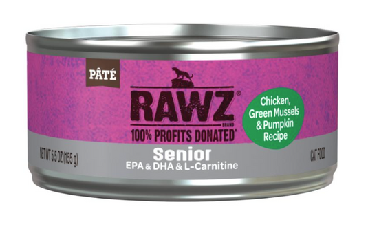 Rawz Cat Can Senior Chicken, Green Mussels & Pumpkin 155g