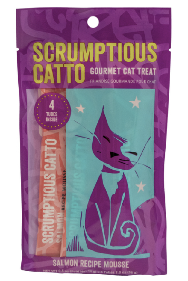 Load image into Gallery viewer, Scrumptious Catto Salmon Mousse Tubes 4pk