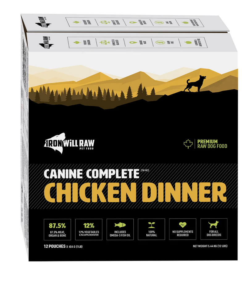 Load image into Gallery viewer, Iron Will Raw Canine Complete Chicken & Beef Dinner