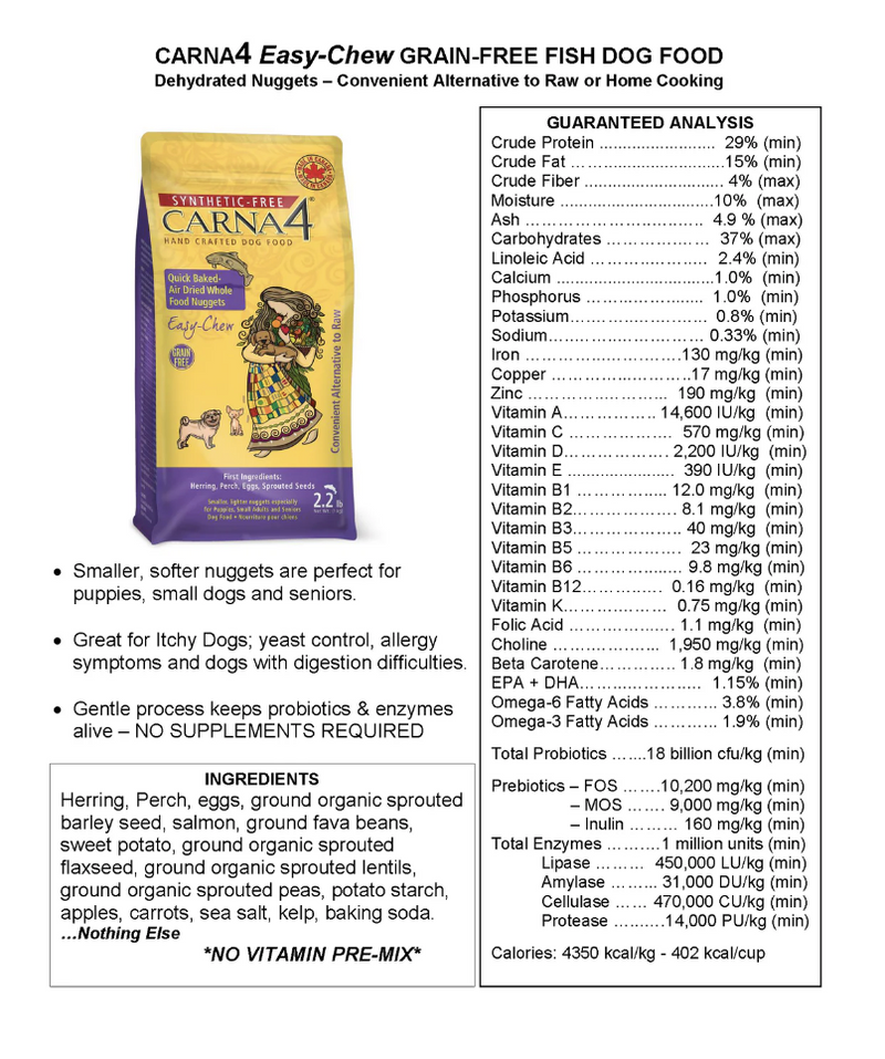 Load image into Gallery viewer, Carna4 Fish Easy-chew Formula Dog Food