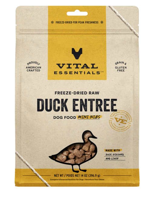 Load image into Gallery viewer, Vital Essentials Freeze Dried Duck Entree Mini Nibs 14 oz - Discover Dogs