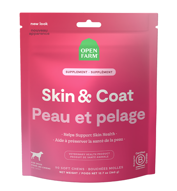 Load image into Gallery viewer, Open Farm Dog Skin & Coat Chews 90ct