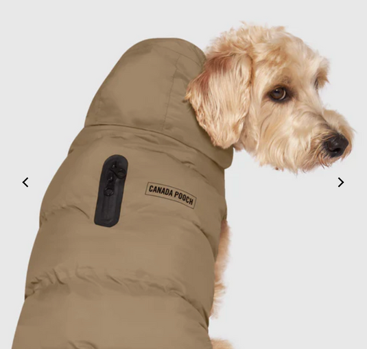 Canada Pooch The Waterproof Puffer Taupe
