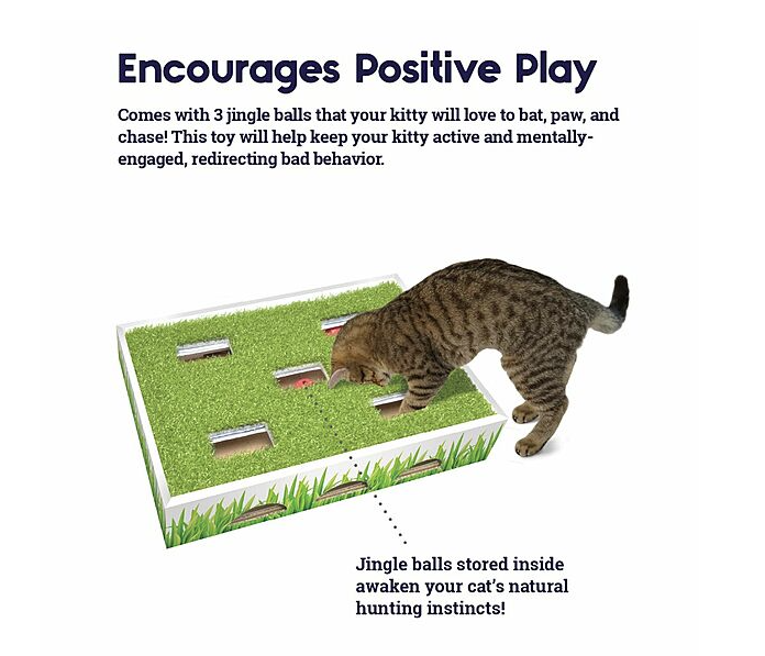 Load image into Gallery viewer, Petstages Cat Grass Patch Hunting Box