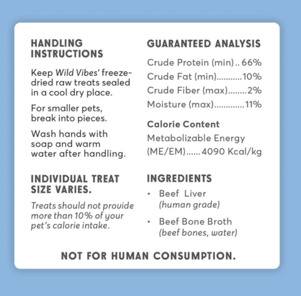 Load image into Gallery viewer, Wild Vibes Beef Liver and Bone Broth Treats 80g