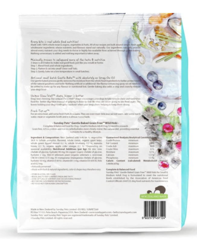 Load image into Gallery viewer, Sunday Pets Gently Baked GF Hoki 1.3kg - Discover Dogs