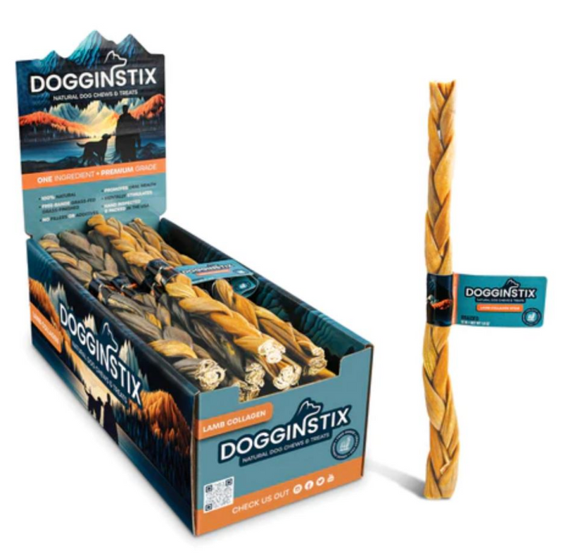 Load image into Gallery viewer, Dogginstix Braided Lamb Collagen