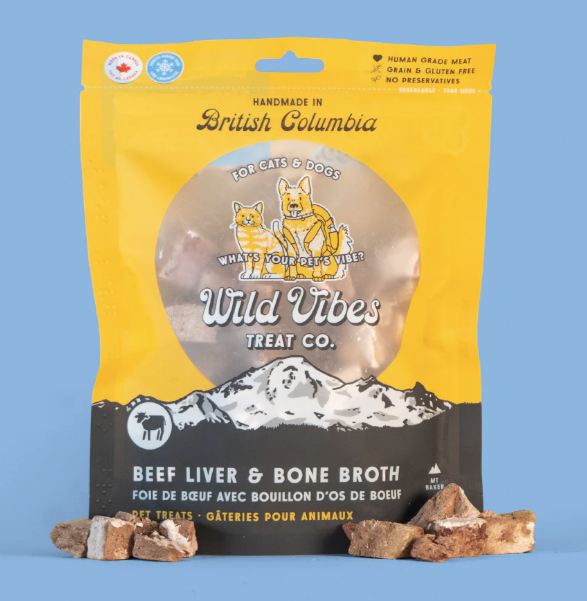 Load image into Gallery viewer, Wild Vibes Beef Liver and Bone Broth Treats 80g